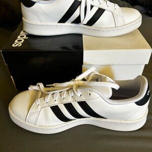Adidas Women’s White and Black Sneakers